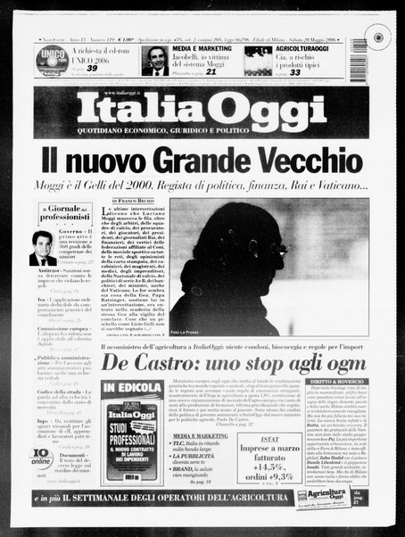 Italia oggi : quotidiano di economia finanza e politica